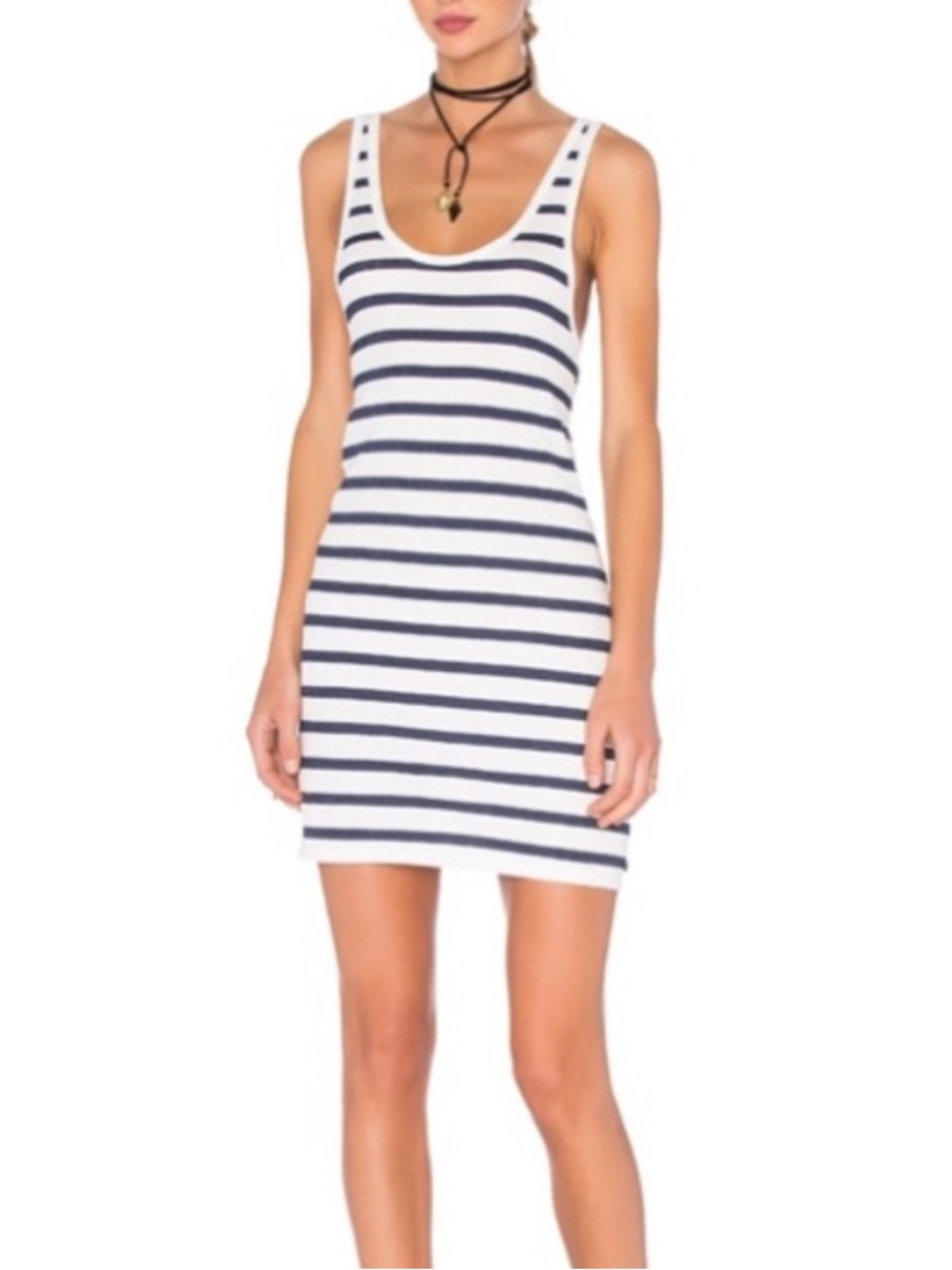 One x One Teaspoon 100% Cotton Striped Mini Dress